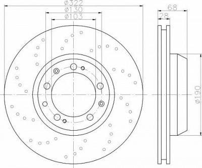 HELLA PAGID 8dd355113131 -  Тормозной диск